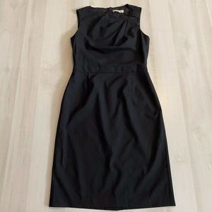 BANANA REPUBLIC Black Sleeveless Dress Sheath Sz 4